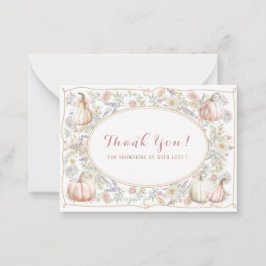 Elegante Wasserfarbe Ein süßer Kürbis ist auf der Mitteilungskarte