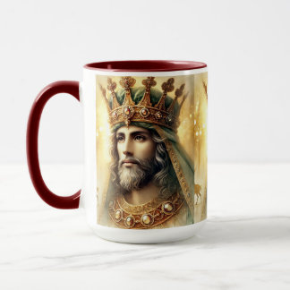 Elegante Wasserfarbe eines klugen Königs Tasse