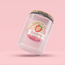 Elegante Wasserfarbe Erdbeere Jam Classic Round S Runder Aufkleber