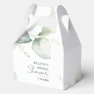 Elegante Wasserfarbe Eukalyptus Brautparty Geschenkschachtel