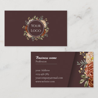 Elegante Wasserfarbe Floral Beauty & Events Visitenkarte