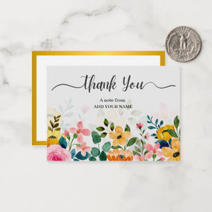 Elegante Wasserfarbe Floral I für Nachrichten Gesc Mitteilungskarte