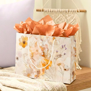 Elegante Wasserfarbe-Floralie Große Geschenktüte