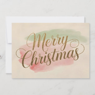 Elegante Wasserfarbe Frohe Weihnachtskarte Einladung