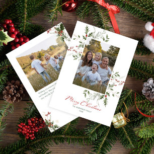 Elegante Wasserfarbe Grün Weihnachten 2 Foto