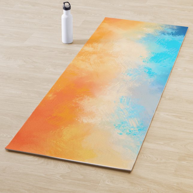 Elegante Wasserfarbe handgemalt Yoga matte (Von Creator hochgeladen)