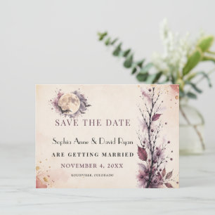 Elegante Wasserfarbe Herbst Burgunder Halloween-Ho Save The Date