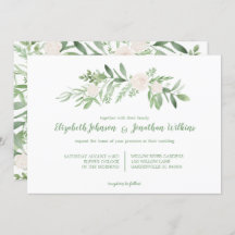 Elegante Wasserfarbe Hochzeitsfeier für Elfenbein 