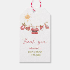 Elegante Wasserfarbe Kleine Star Santa Baby Dusche Geschenkanhänger