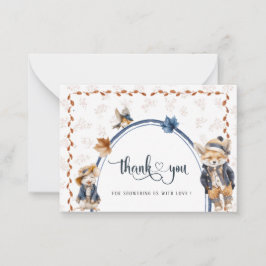 Elegante Wasserfarbe Kleiner Kürbis BaFlat Note Ka Mitteilungskarte