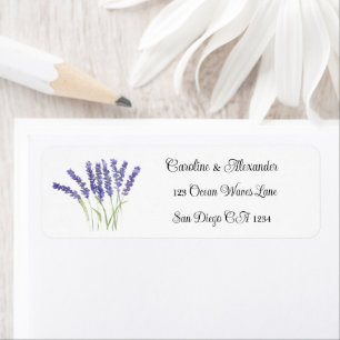 Elegante Wasserfarbe Lavendel Kräuter Florale Hoch