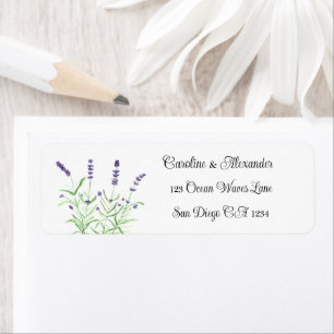 Elegante Wasserfarbe Lavendel Kräuter Florale Hoch
