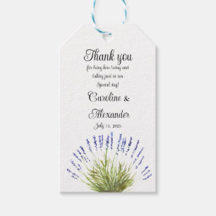 Elegante Wasserfarbe Lavendel Kräuter Florale Hoch Geschenkanhänger