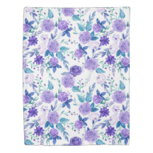 Elegante Wasserfarbe Lila Floral Bouquet|