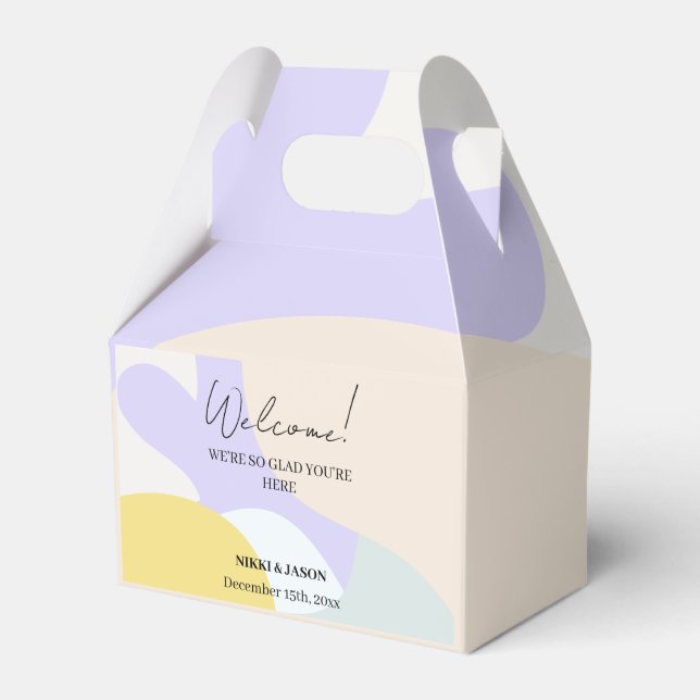 Elegante Wasserfarbe Moderne Minimale Hochzeit Wil Geschenkschachtel (Vorderseite)