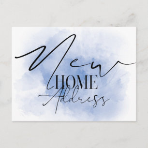 Elegante Wasserfarbe Neue Zuhause neue Adresse Postkarte