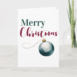 Elegante Wasserfarbe-Ornament-Weihnachtskarte - Karte