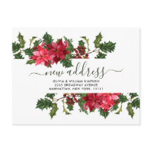 Elegante Wasserfarbe Poinsettia Ankündigung