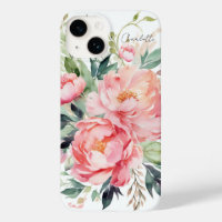 Elegante Wasserfarbe Rosa Florale Personalisierte