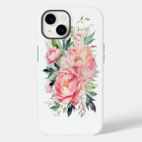 Elegante Wasserfarbe Rosa Florale Personalisierte