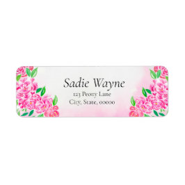 Elegante Wasserfarbe Rosa Rücksendeadresse