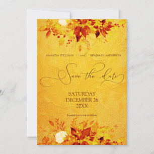 Elegante Wasserfarbe-Rot- und Gold-Weihnachtsstern Save The Date