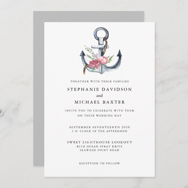 Elegante Wasserfarbe Schöne Landschaft Einladung (Vorne/Hinten)