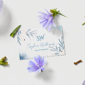 Elegante Wasserfarbe Schönheitstherapeutin mit QR- Visitenkarte