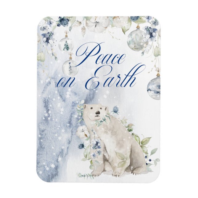 Elegante Wasserfarbe Typografie Grünes Schnee Magnet (Vertikal)