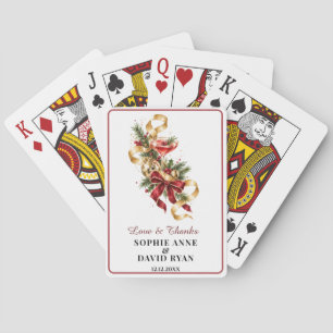 Elegante Wasserfarbe Vegas-Feiertags-Goldene Hochz Spielkarten
