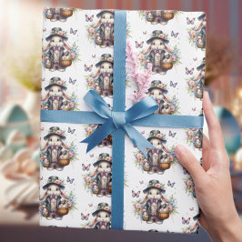 Elegante Wasserfarbe Viktorianisch Ostern Sonnige Geschenkpapier
