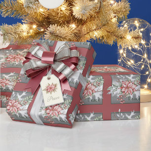 Elegante Wasserfarbe Weihnachtsstern benutzerdefin Geschenkpapier