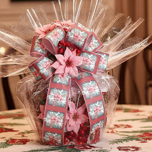 Elegante Wasserfarbe Weihnachtsstern benutzerdefin Satinband