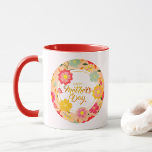 Elegante Wasserfarbe-Wildblumen-Blumen-Muttertag Tasse