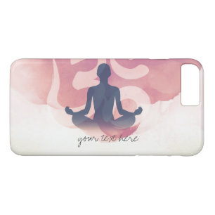 Elegante Wasserfarbe Yoga Meditation Pose Om Symbo Case-Mate iPhone Hülle