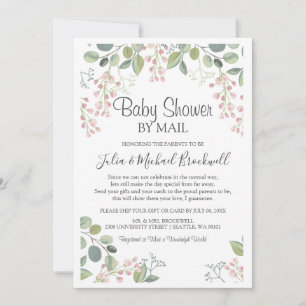 Elegante Wasserfarben-Baby-Shower per Post Einladung