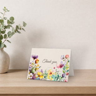 Elegante Wasserfarben-Blumen-Dankeskarten Dankeskarte