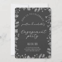 Elegante Wasserfarben-Blumen-Hochzeitsverlobungsfe Einladung