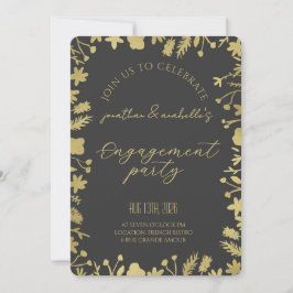 Elegante Wasserfarben-Blumen-Hochzeitsverlobungsfe Einladung