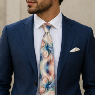 Elegante Wasserfarben-Fantasie-Blumenkrawatte Krawatte