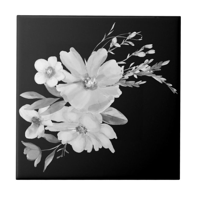 Elegante Wasserfarben Fliese (Vorderseite)