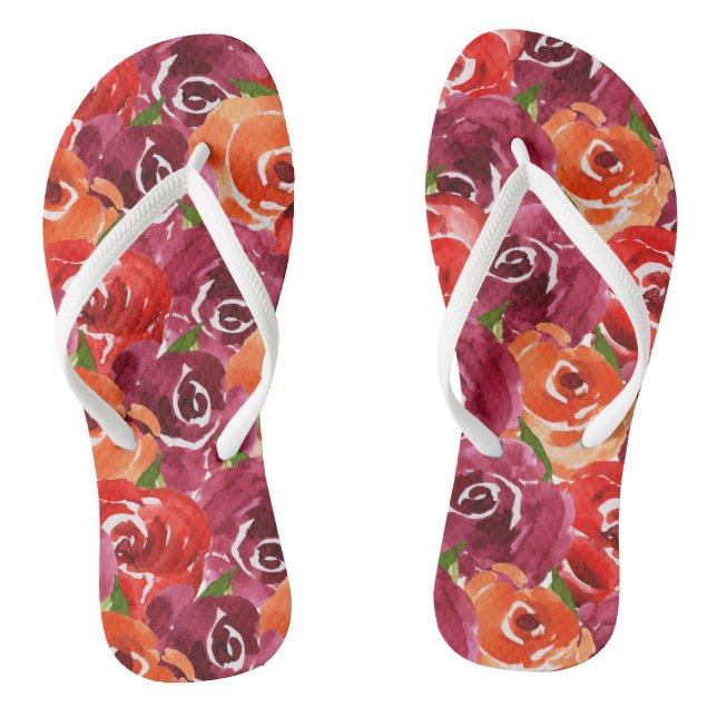 Elegante Wasserfarben Flip Flops (Fußbett)