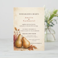 Elegante Wasserfarben-Herbst-Thanksgiving-Hochzeit