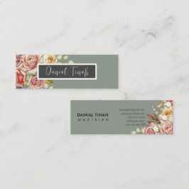 Elegante Wasserfarben Mini Visitenkarte