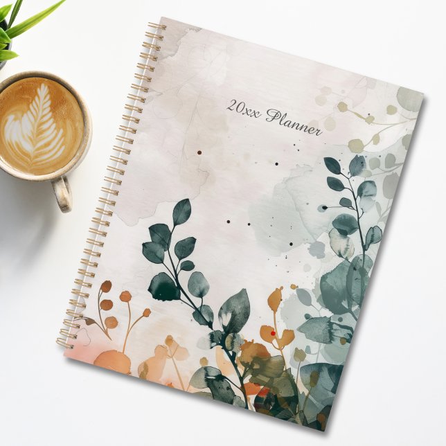 Elegante Wasserfarben Minimalistisch Planer (Von Creator hochgeladen)