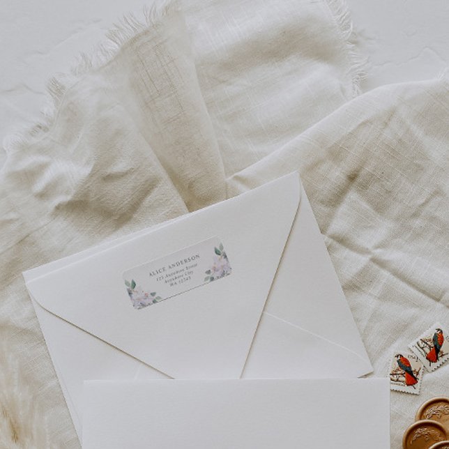 Elegante Wasserfarben Orchideen Rücksendeadresse (Von Creator hochgeladen)