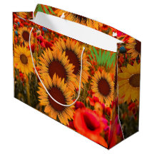 Elegante Wasserfarben Sonnenblumen - Blumenbeutel