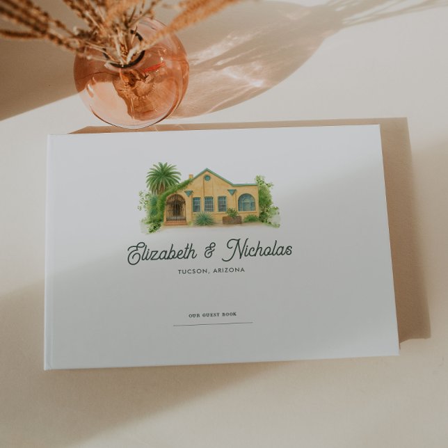 Elegante Wasserfarben - Veranstaltungsort Hochzeit Gästebuch (Von Creator hochgeladen)