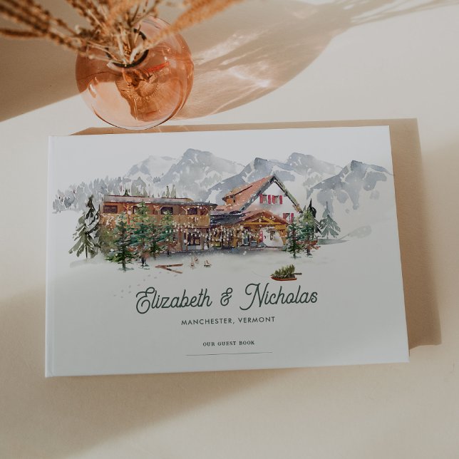 Elegante Wasserfarben - Veranstaltungsort Hochzeit Gästebuch (Von Creator hochgeladen)