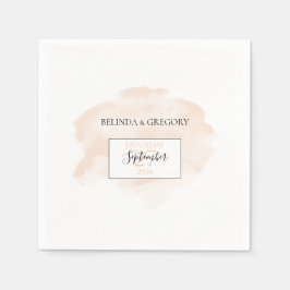 Elegante Wasserfarbenhochzeit Serviette